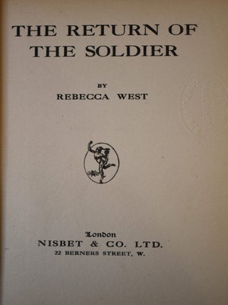 Item #253 The Return of the Soldier. Rebecca West