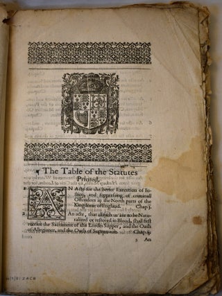 Anno regni Iacobi, Regis Angl. Scotiae, Franciae, & Hyberniae, viz. Angliæ, Franciae, & Hyberniae septimo, & Scotiae 43⁰. At Fourth Session of Parliament begun and holden by Prorogation at Westminster the ix. Day of February, in the Seuenth Yeere of the Reigne of our Most Gracious Soueraigne Lord Iames