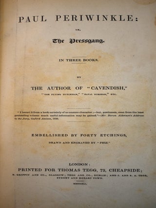 Item #437 Paul Periwinkle: Or, The Pressgang. In Three Books. William Johnson Neale