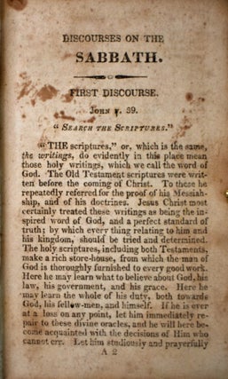 Five Discourses on the Sabbath Preached at Durham, N.Y.