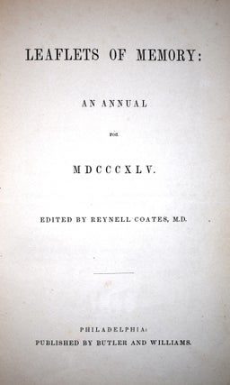 Leaflets of Memory: An Annual for MDCCCXLV