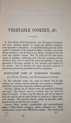 Vegetable Cookery: Including a Complete Set of Recipes for Pastry, Preserving, Pickling, the Preparation of Sauces, Soups, Beverages, Etc., Etc.