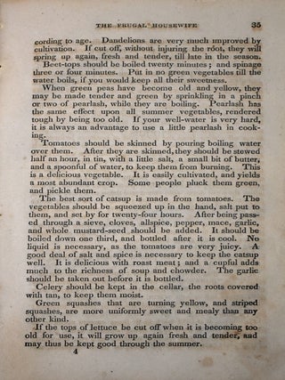 The American Frugal Housewife. Dedicated to Those Who Are Not Ashamed of Economy