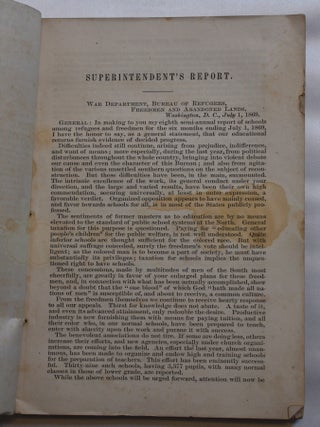Eighth Semi-Annual Report on Schools for Freedmen, July 1, 1869
